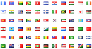 ايقونات اعلام العالم بمقاس صغير