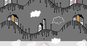 باترن doodled town